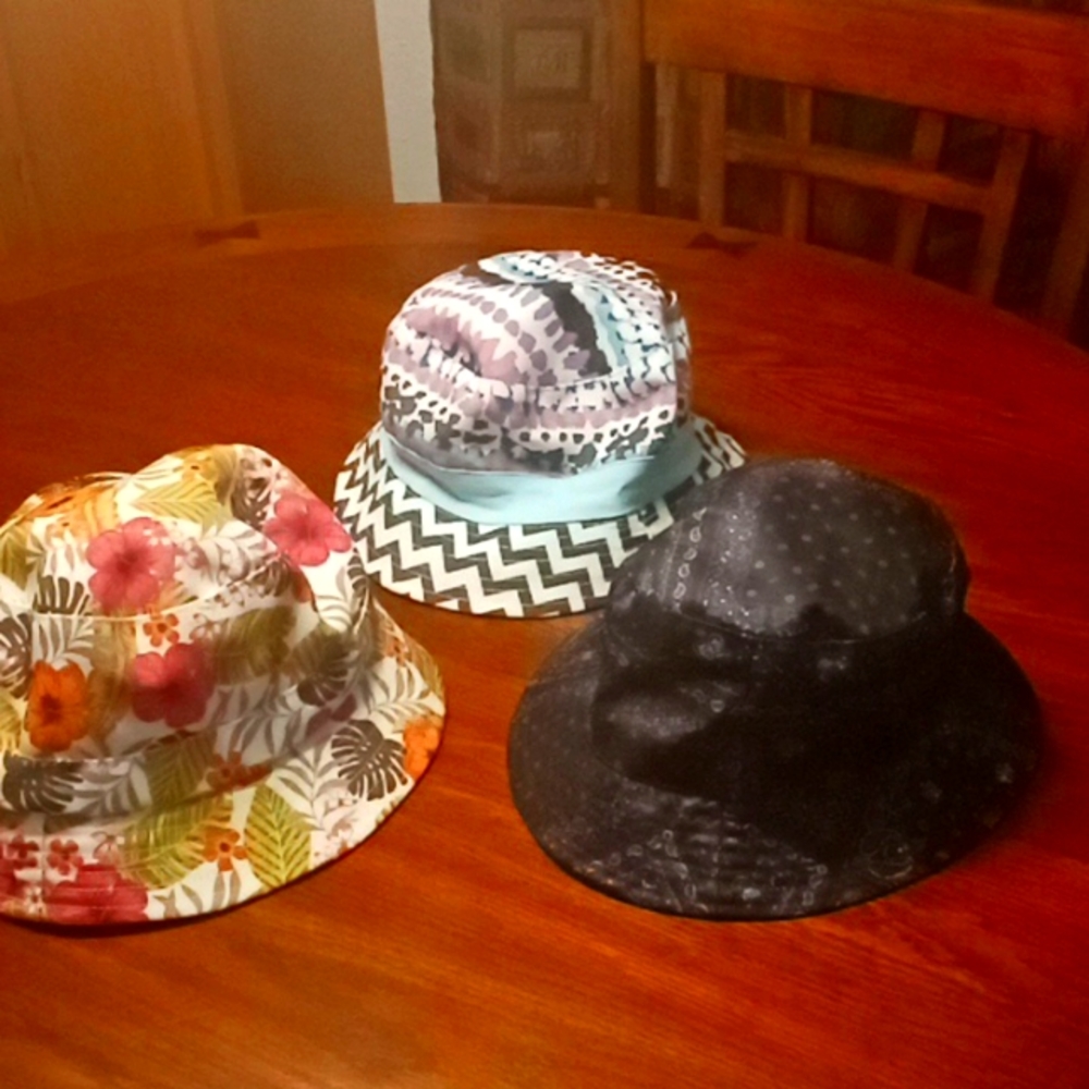 Boat Bucker hats all three are reversible